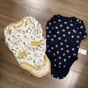3/$20 Uniqlo x Winnie the Pooh long sleeve onesies